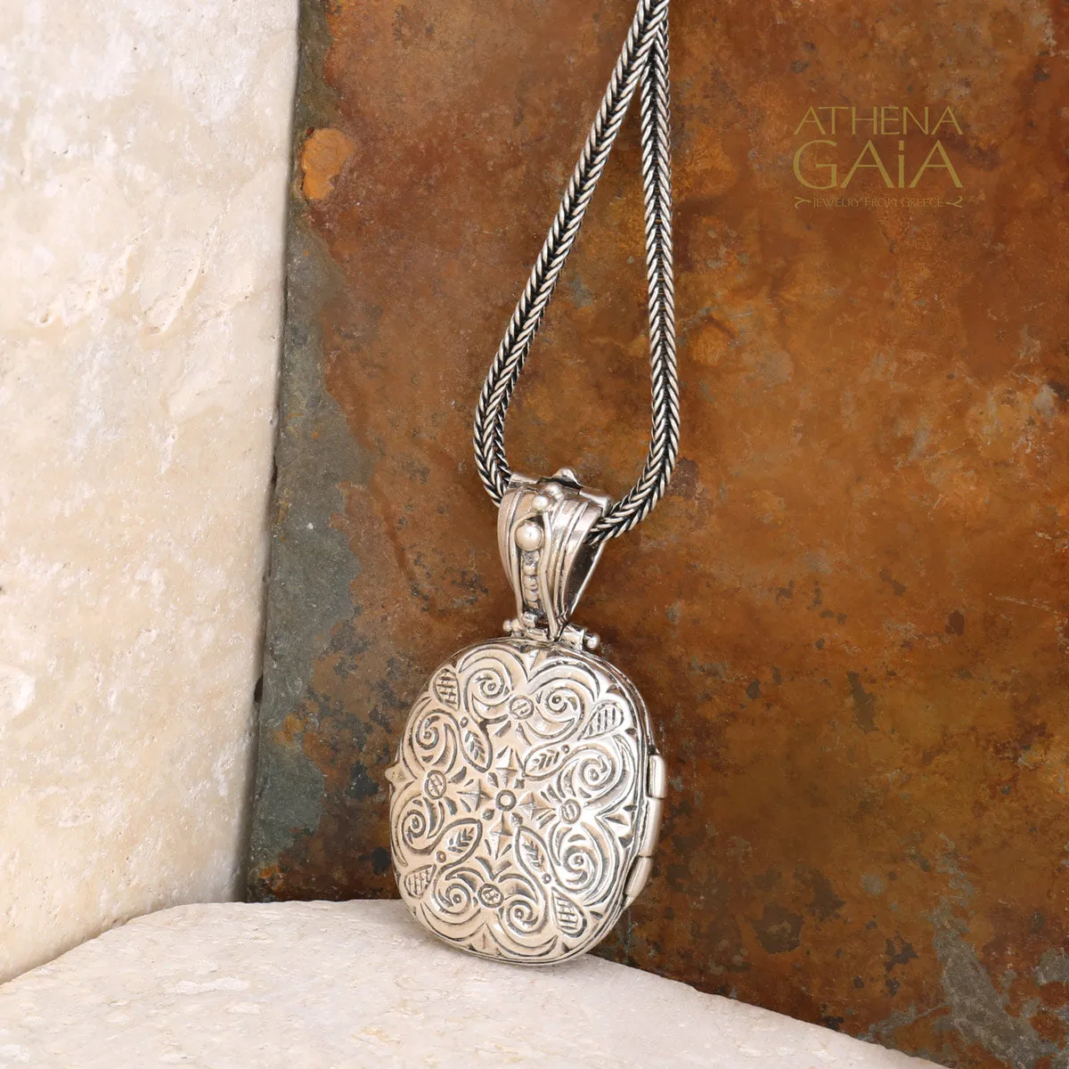 Silver Barrel Locket