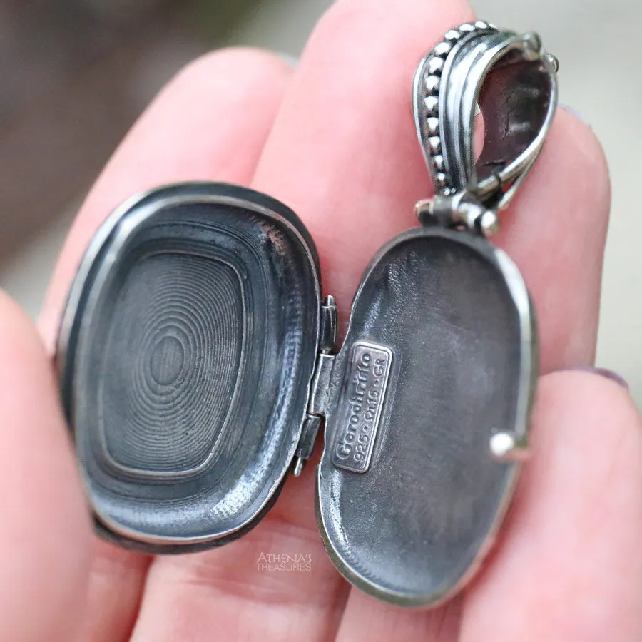 Silver Barrel Locket