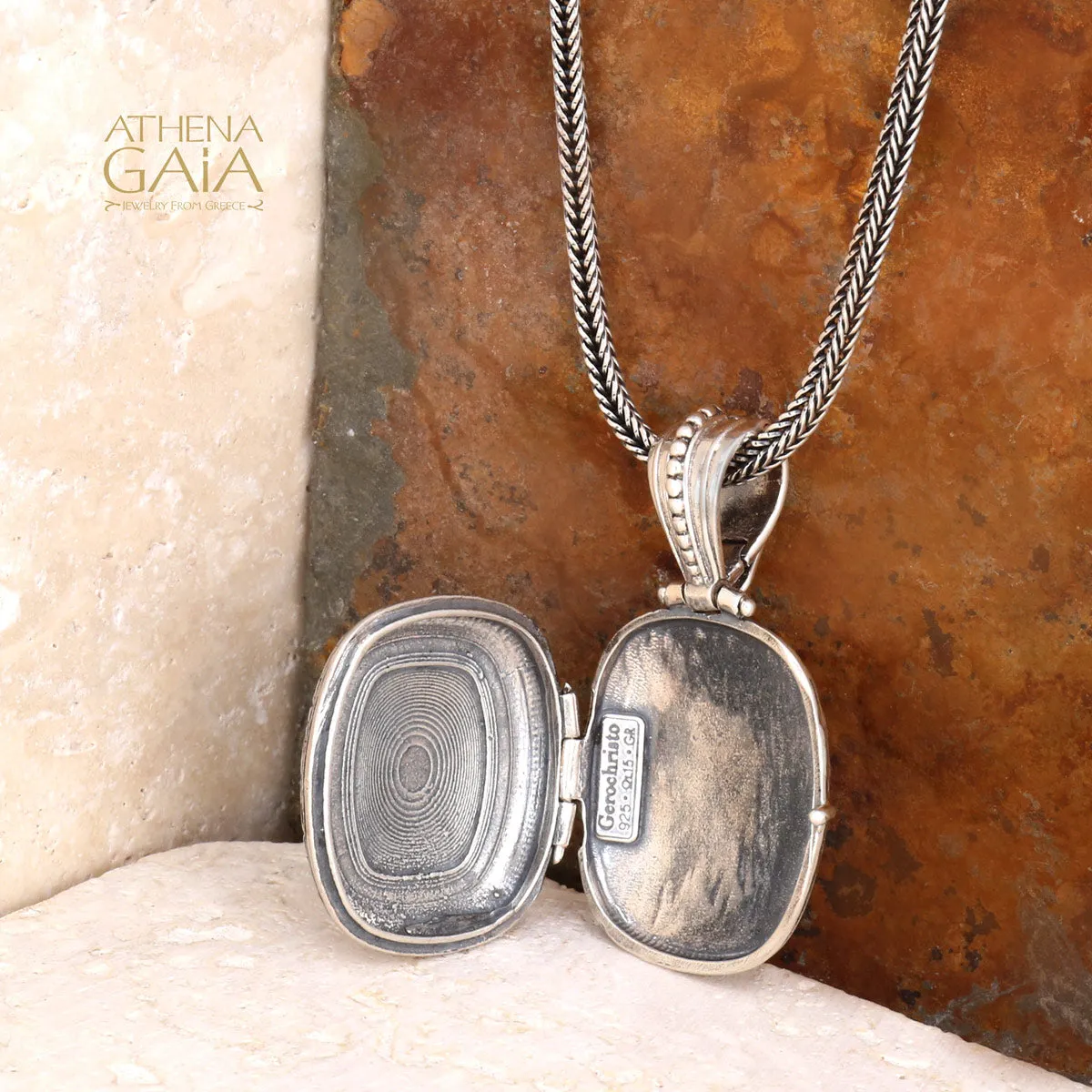 Silver Barrel Locket