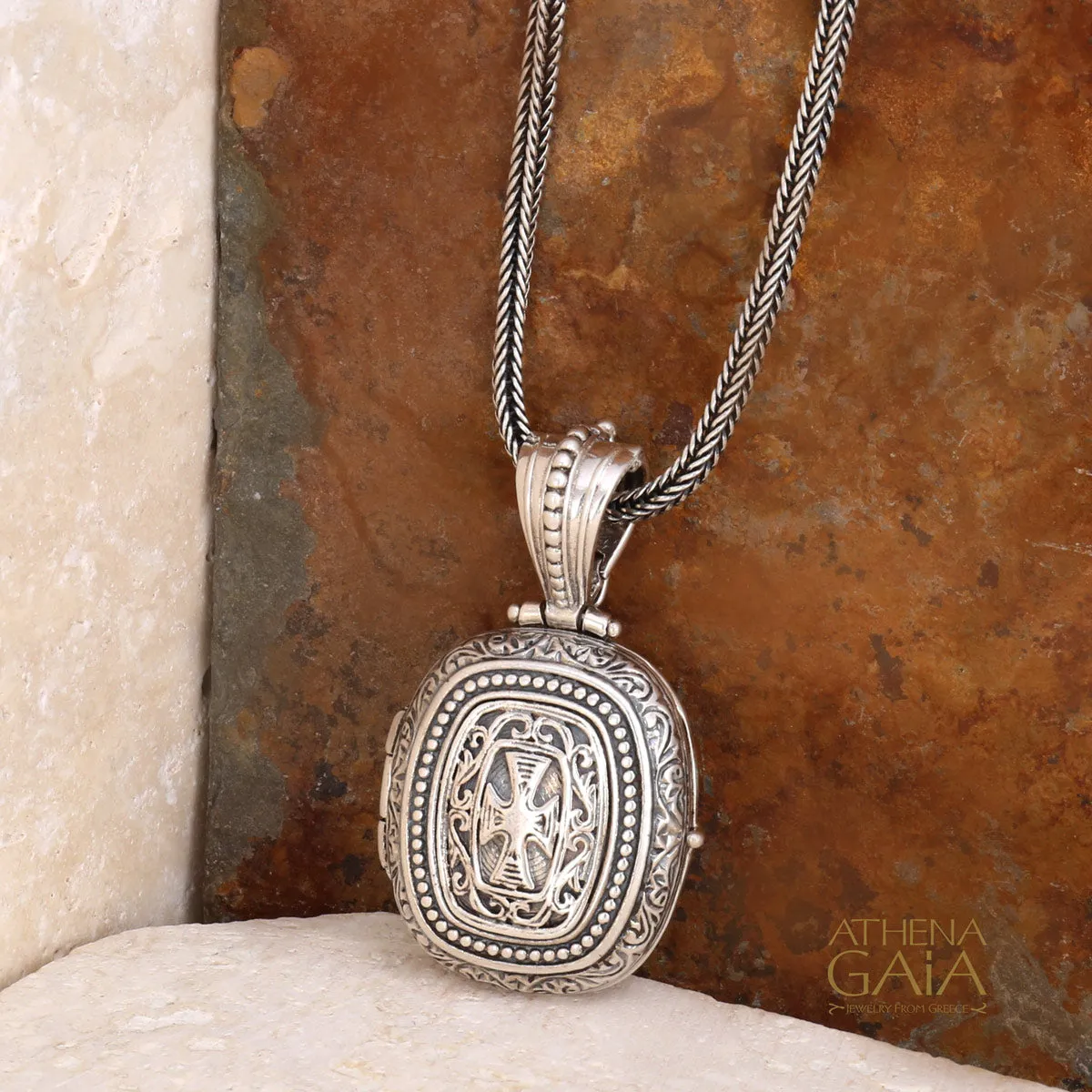 Silver Barrel Locket