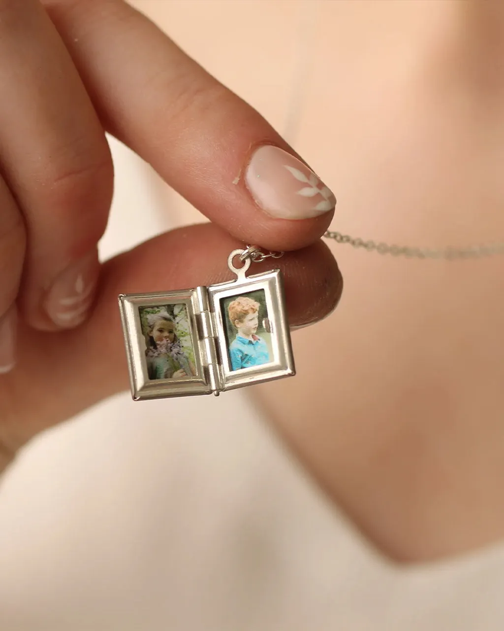 Silver Book Locket