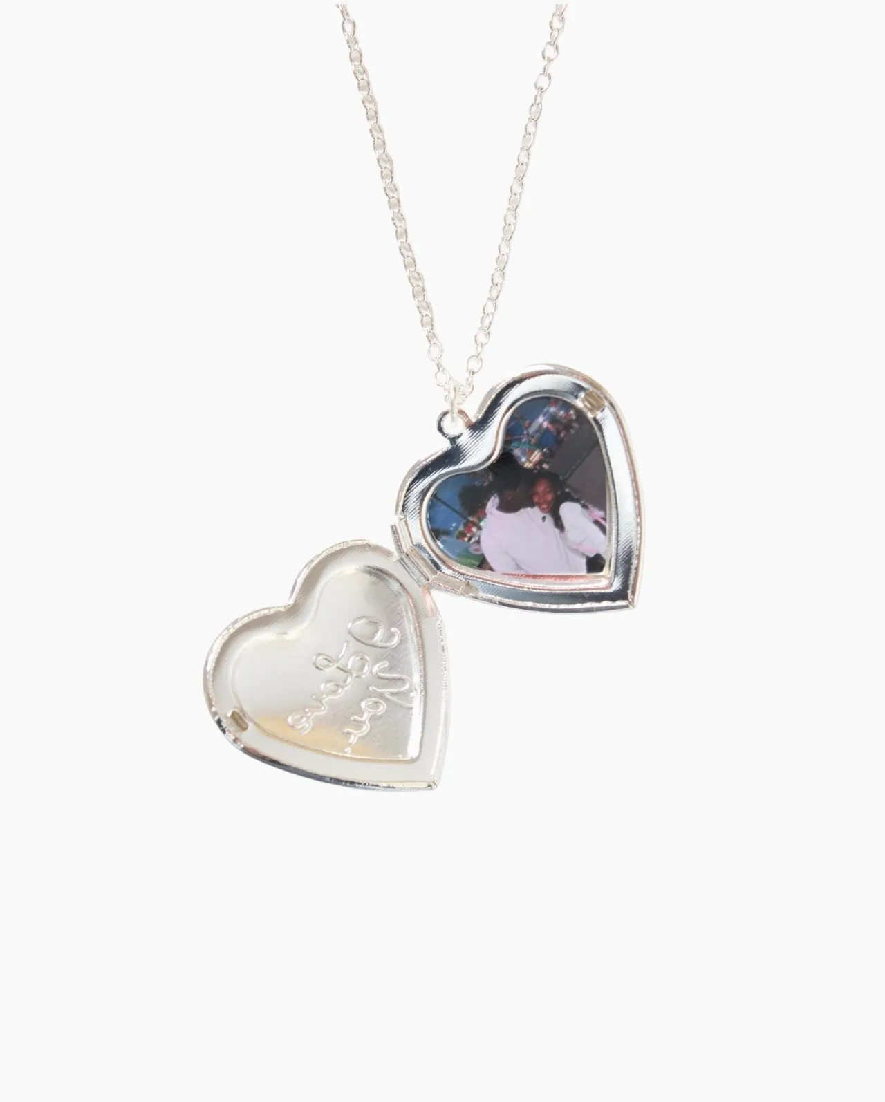 Silver I Love You Photo Locket