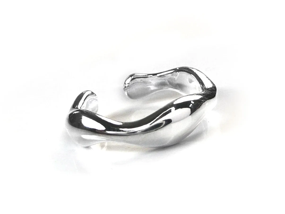 Silver Toe Ring - Wave