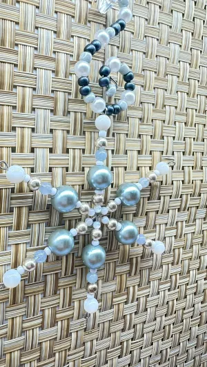 Snowflake - Beaded Ornament (small)