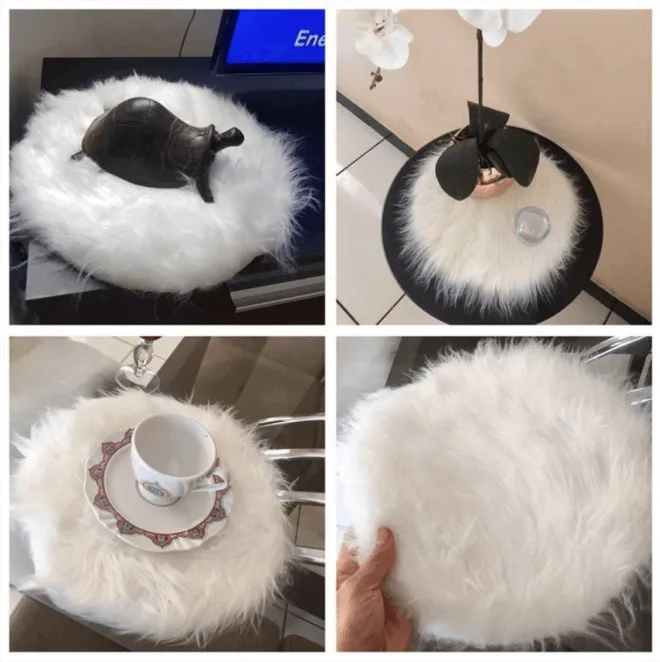 Soft Artificial Sheepskin Rug Chair Cover Bedroom