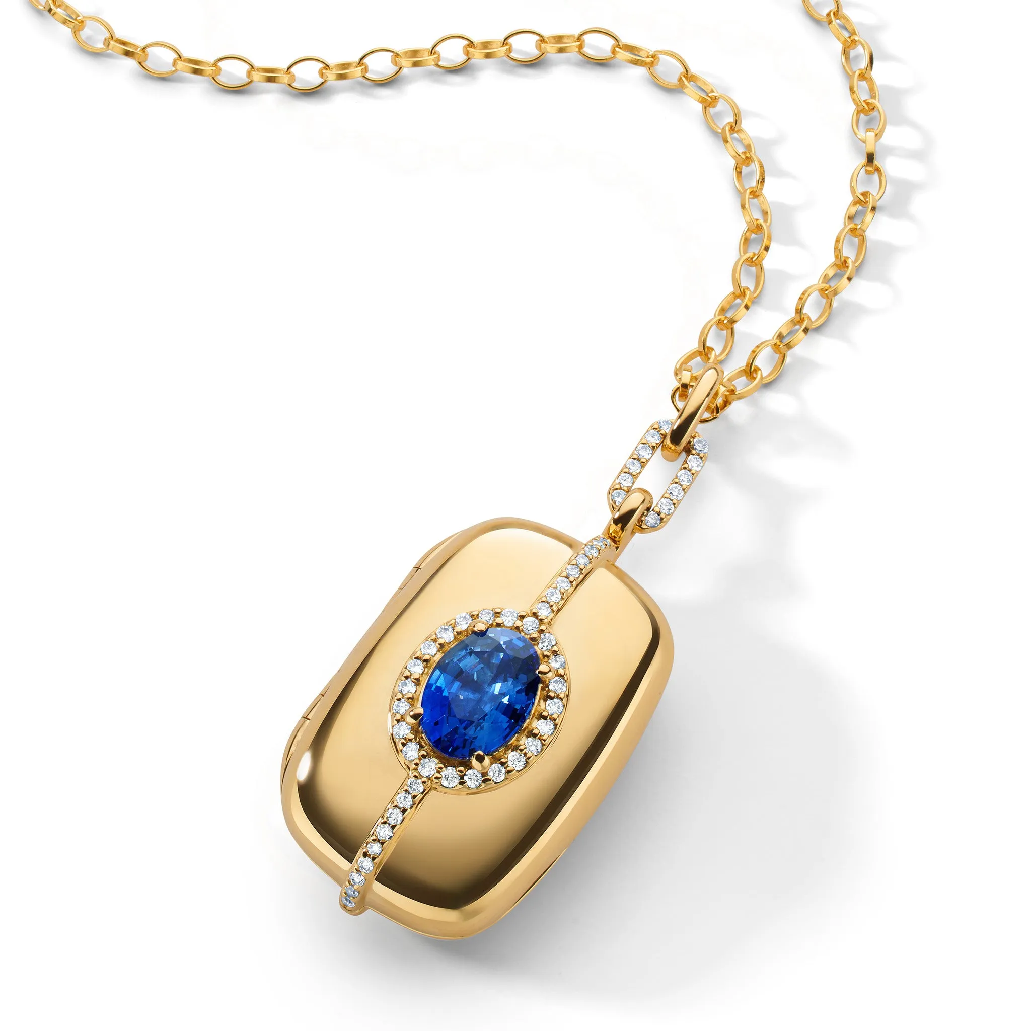 Special Edition Sapphire and Diamond Halo Locket