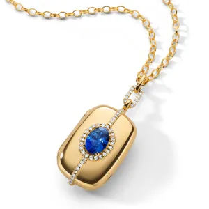 Special Edition Sapphire and Diamond Halo Locket