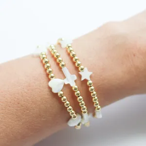 Star, Cross or Heart Beaded Bracelet