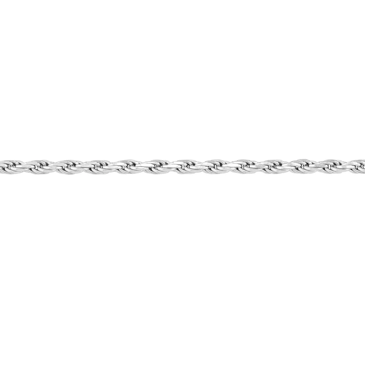 Sterling Silver 2mm D/C Rope Chain