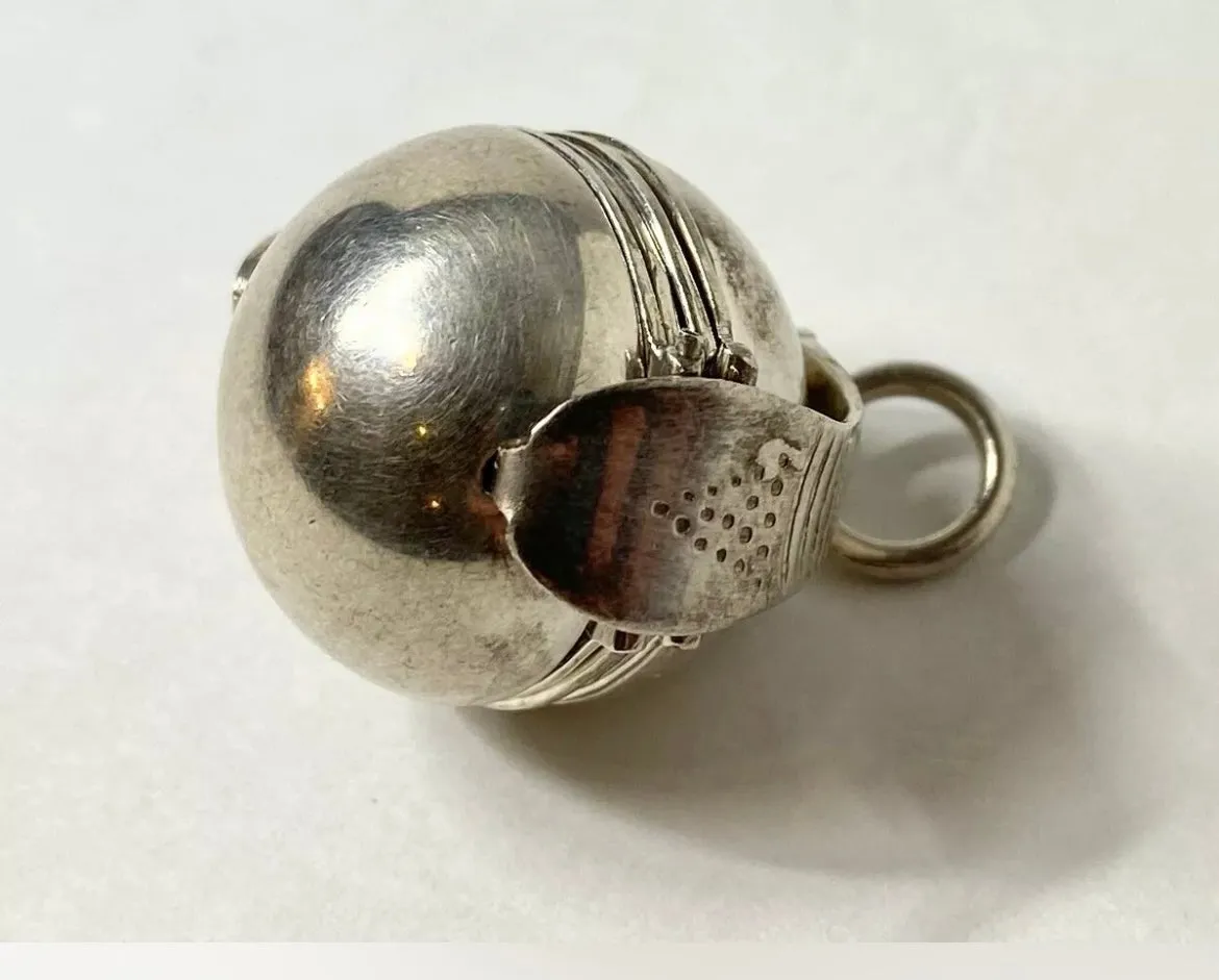 Sterling Silver Folding Orb Locket