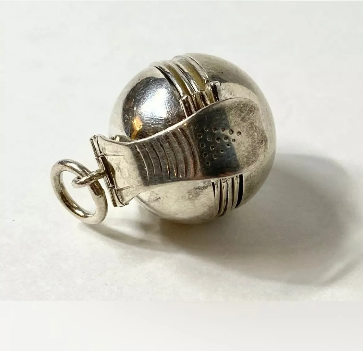 Sterling Silver Folding Orb Locket