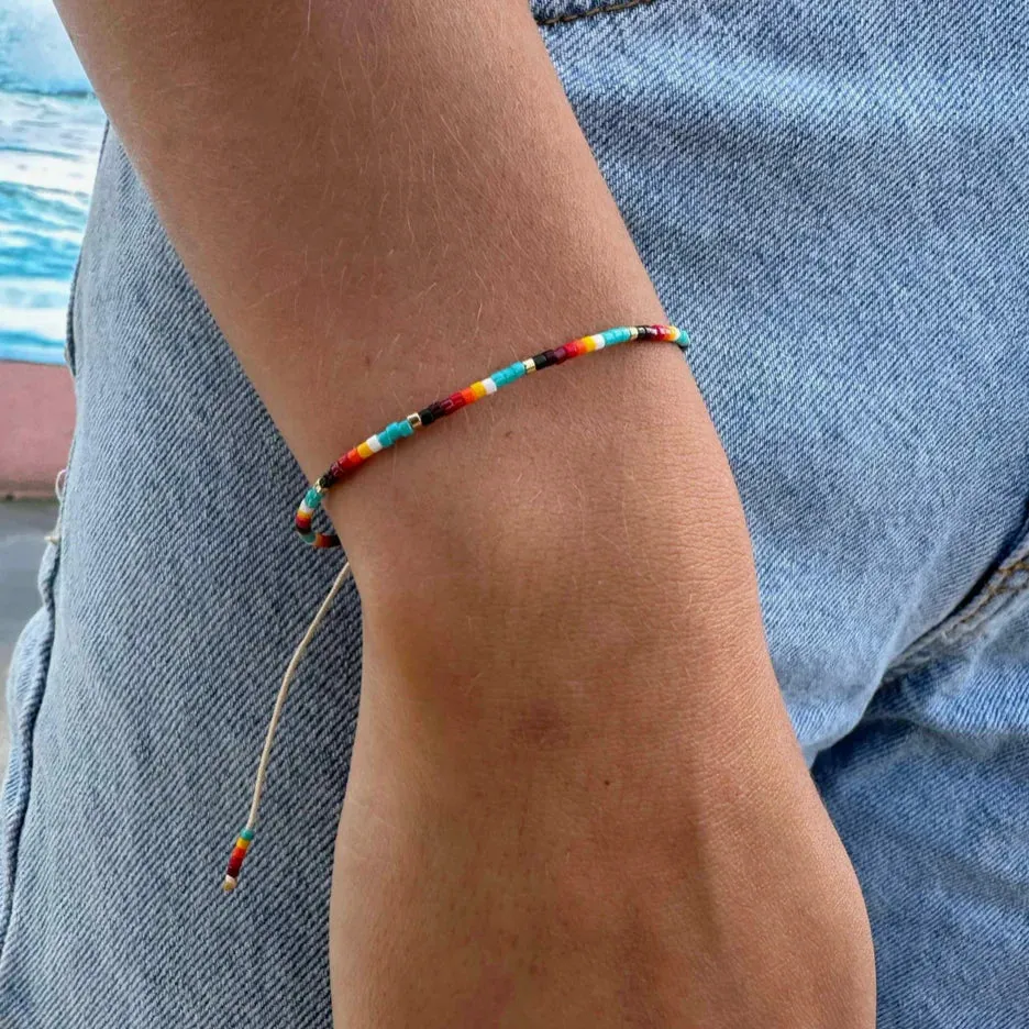 SUNSET - stackable adjustable pull-tie bracelet