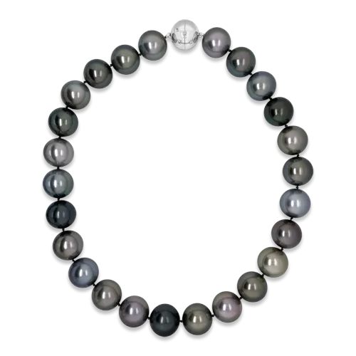 Tahitian Pearl Necklace with White Gold Clasp