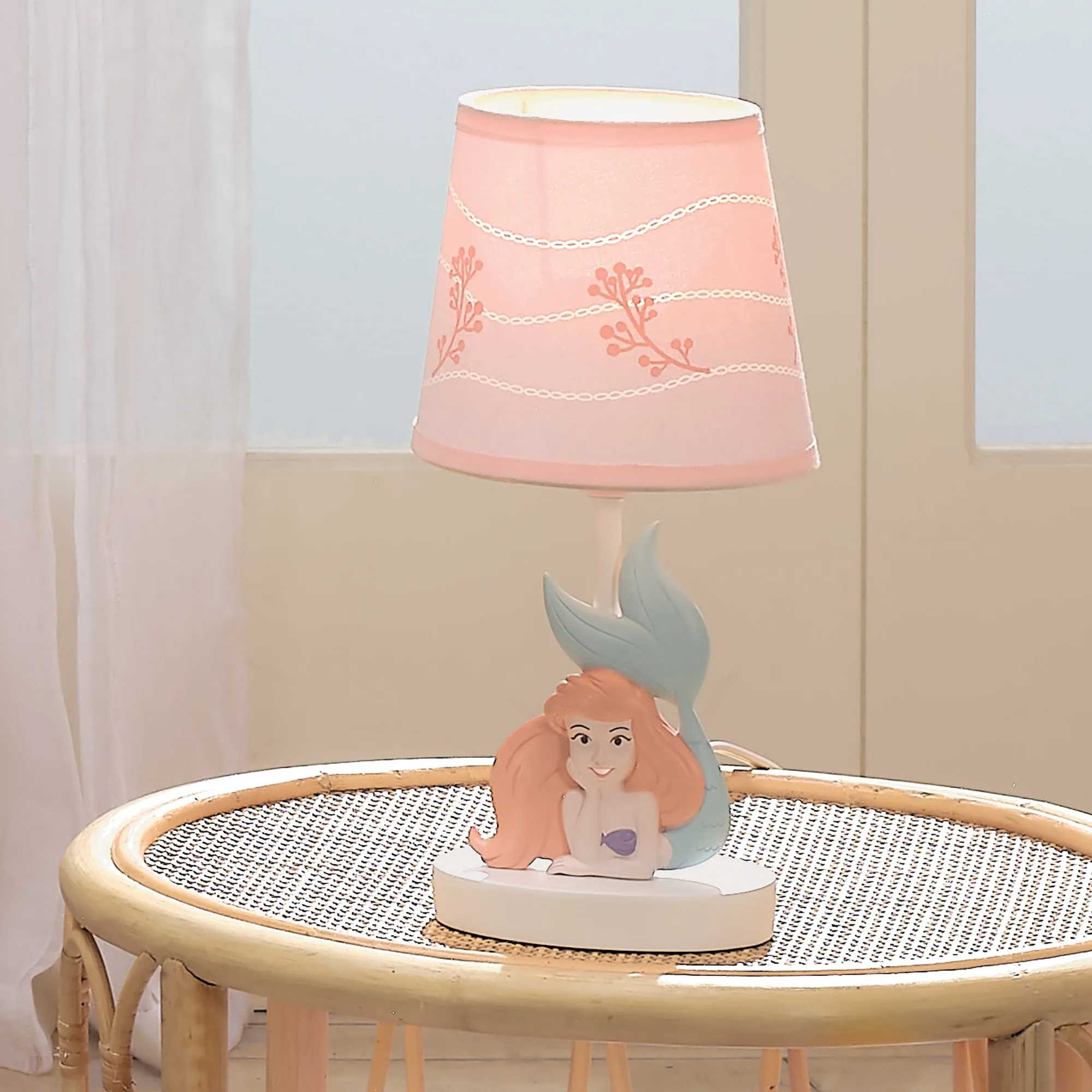 The Little Mermaid Lamp with Shade & Bulb