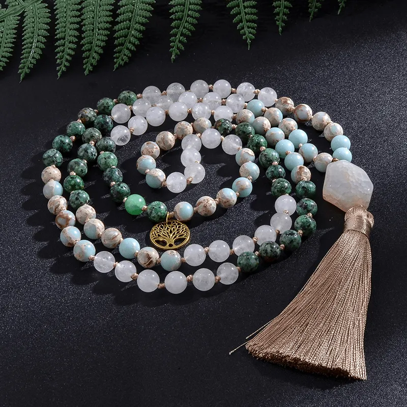 Tree Of Life Semi Precious Stones Mala Beads Set