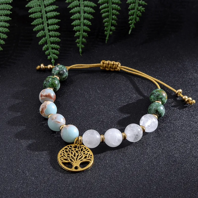 Tree Of Life Semi Precious Stones Mala Beads Set