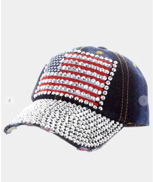 USA Bling Baseball Hat