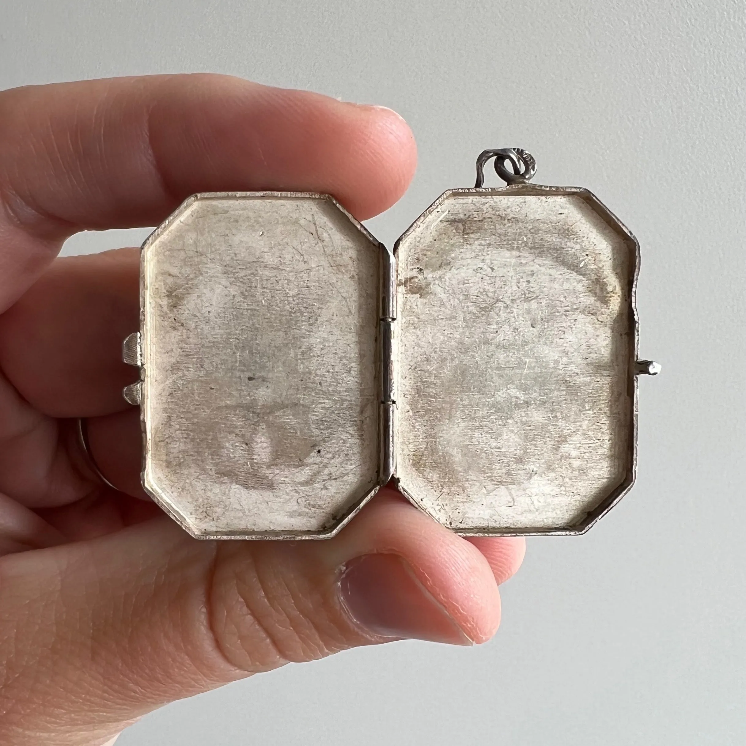 V I N T A G E // forest memories / sterling silver octagonal locket / a pendant