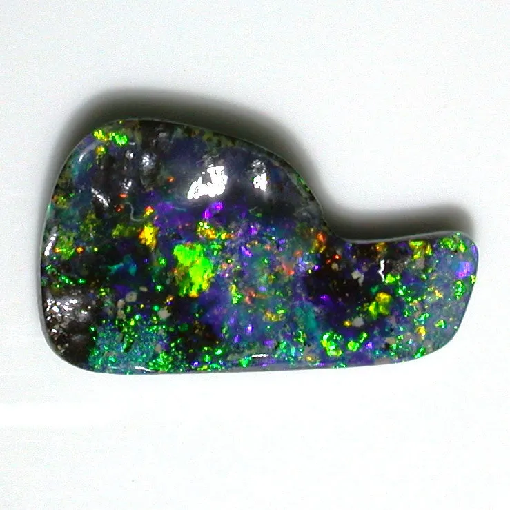 Very bright Green, Orange Multi coloured Solid Boulder Opal