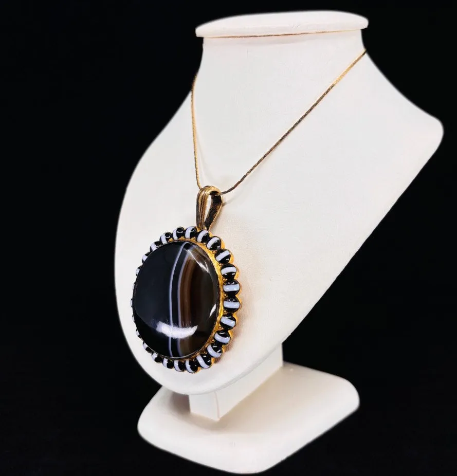 Victorian Banded Agate Locket