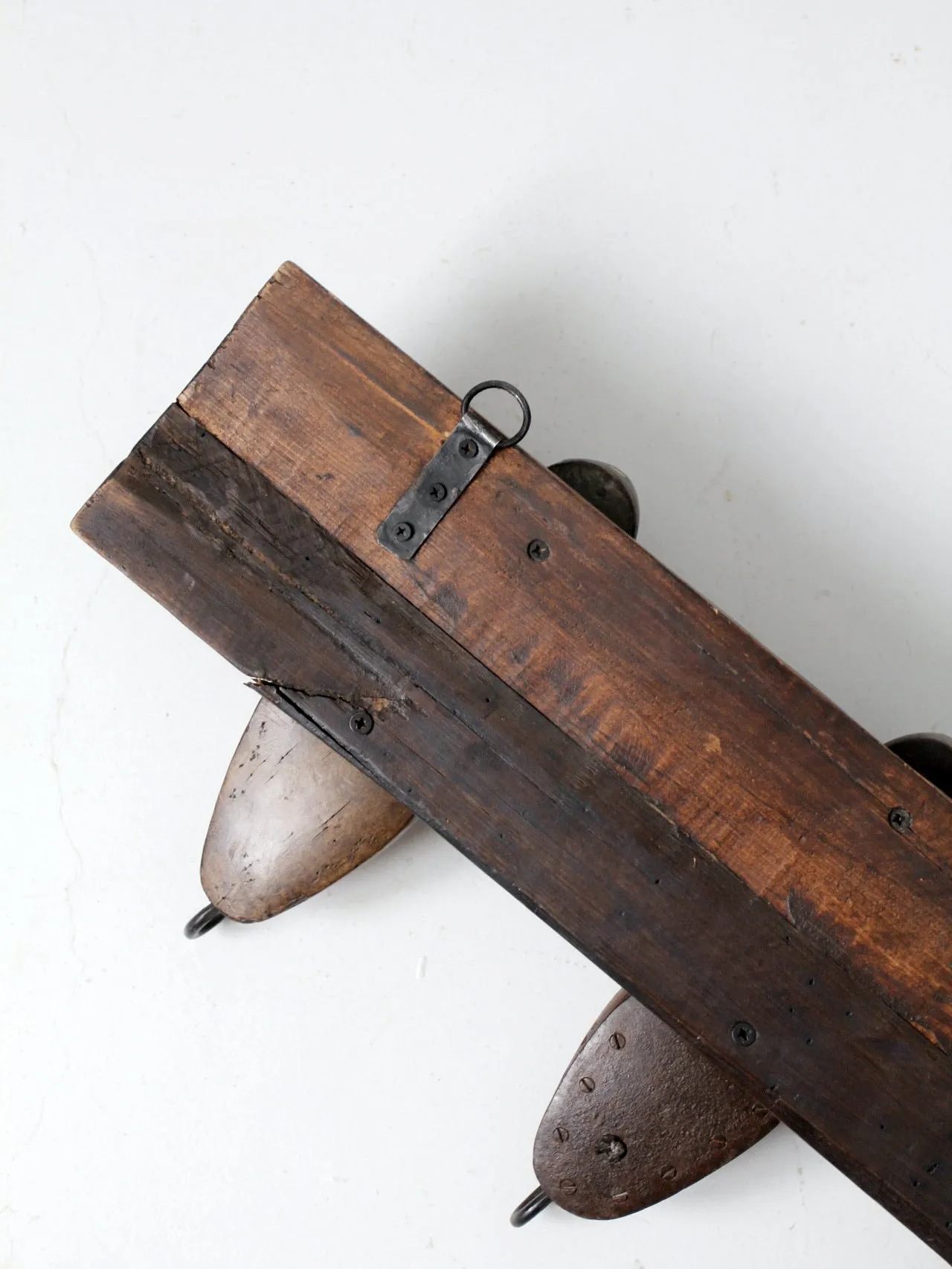 vintage cobbler's shoe wall mounted coat rack