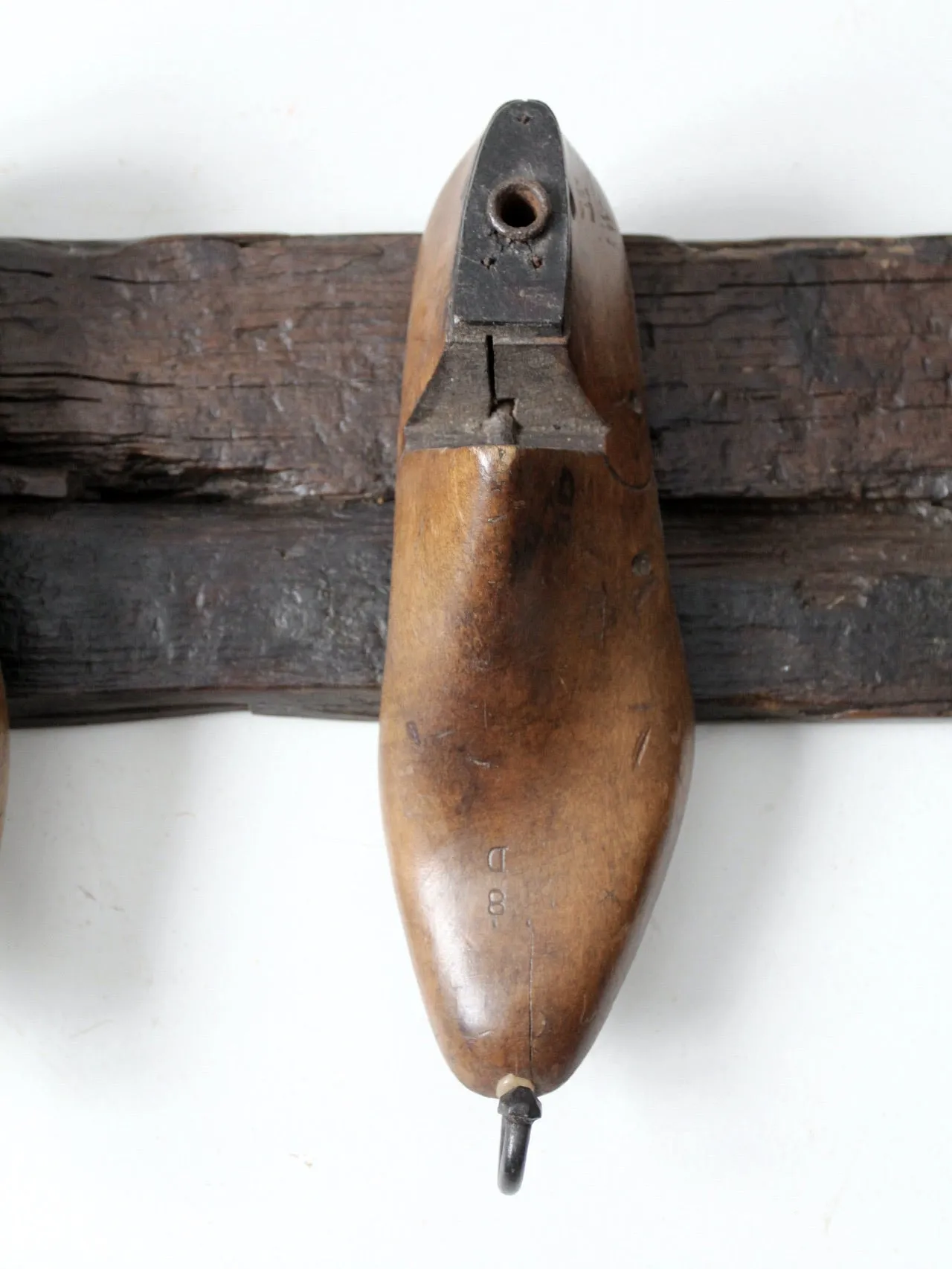 vintage cobbler's shoe wall mounted coat rack