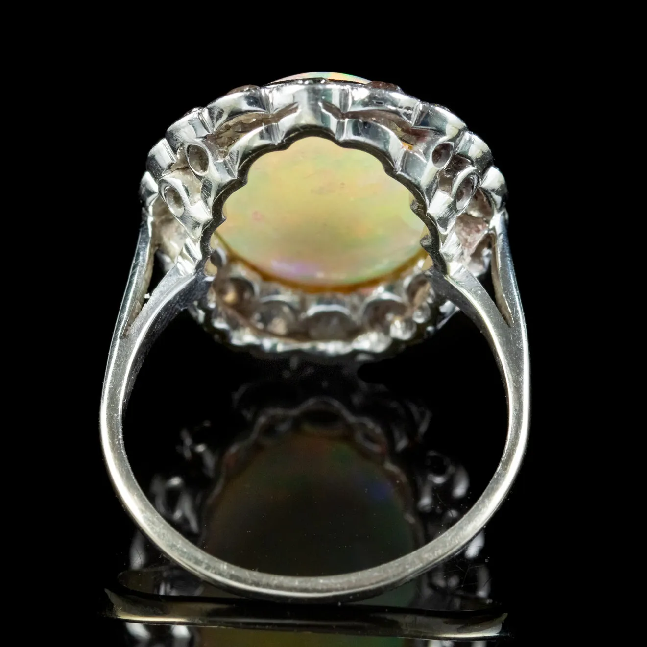 Vintage Opal Diamond Ring 6ct Opal Circa 1940