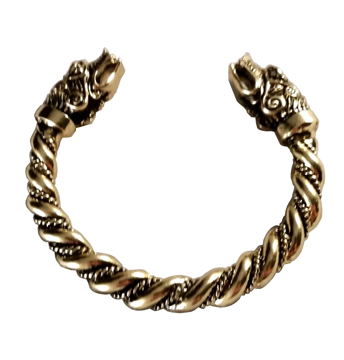 Wolf Bracelet Bronze Norse Viking Style