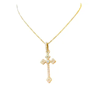 Yellow Gold Diamond Cross